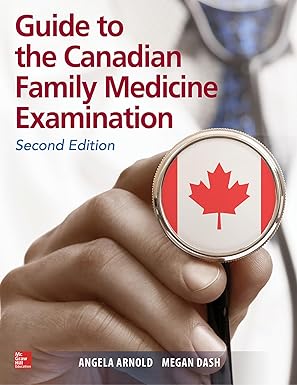 Cover of the book 'Guide to the Canadian Family Medicine Examination, 2nd Edition' showing a hand holding a stethoscope with a red maple leaf on it.