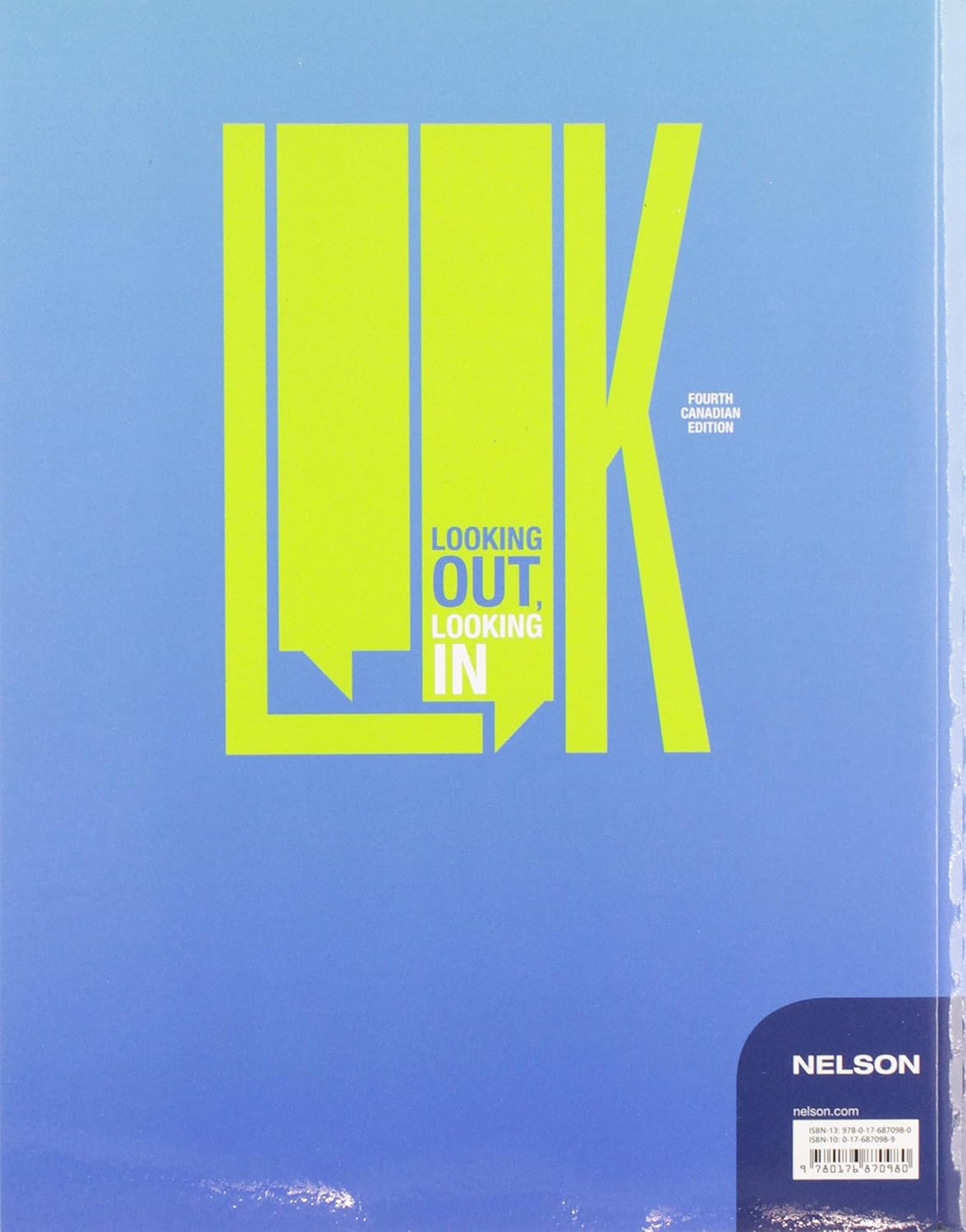 Book cover with large green 'LOOK' letters on a blue background, featuring the Nelson logo.