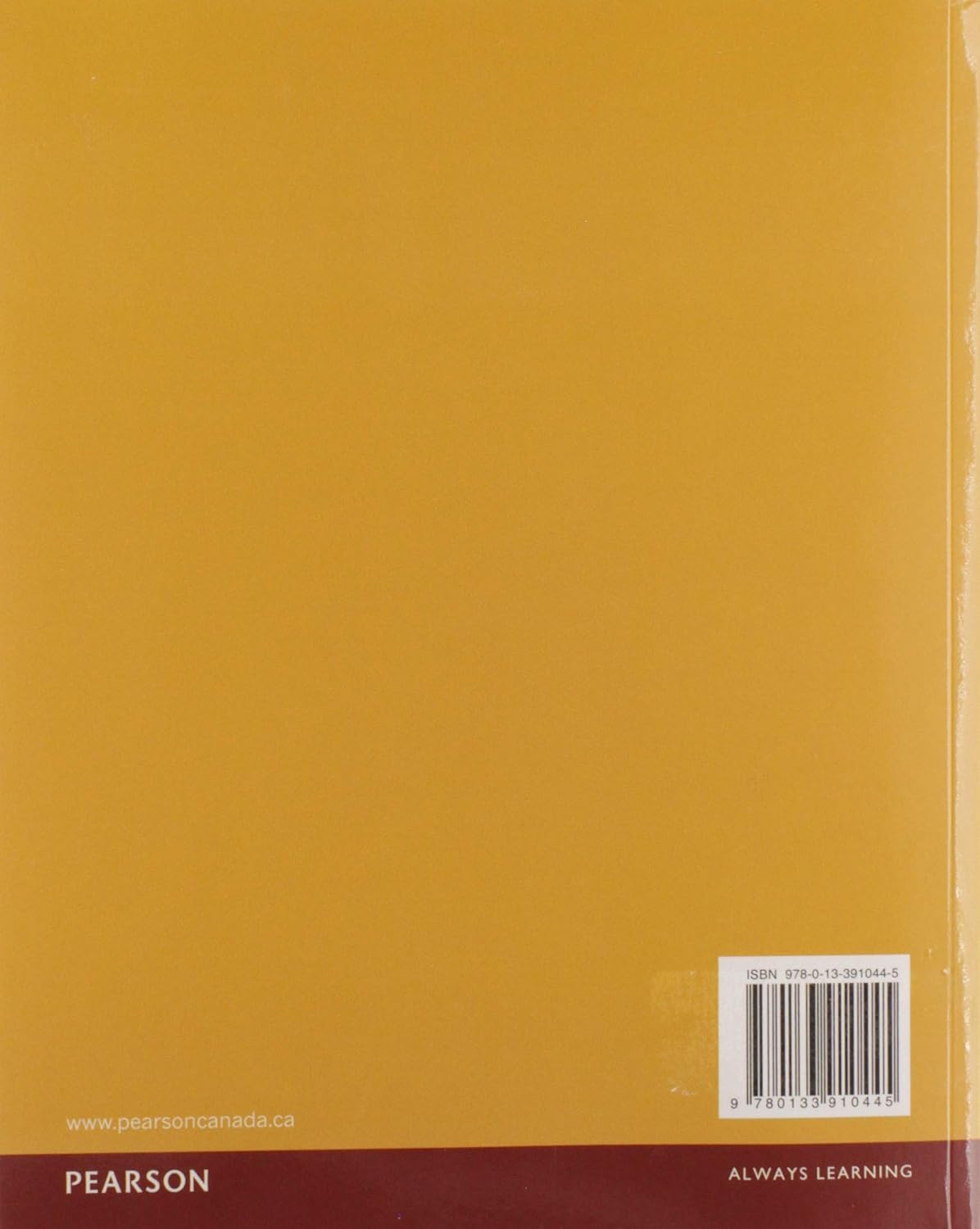 Back cover of a book with a Pearson logo and barcode on a yellow background