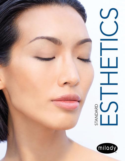 Book cover of 'Standard Esthetics' by Milady with a close-up of a woman's face.