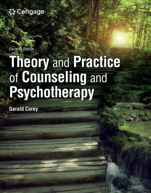 Book cover of 'Theory and Practice of Counseling and Psychotherapy' by Gerald Corey with a forest path design.