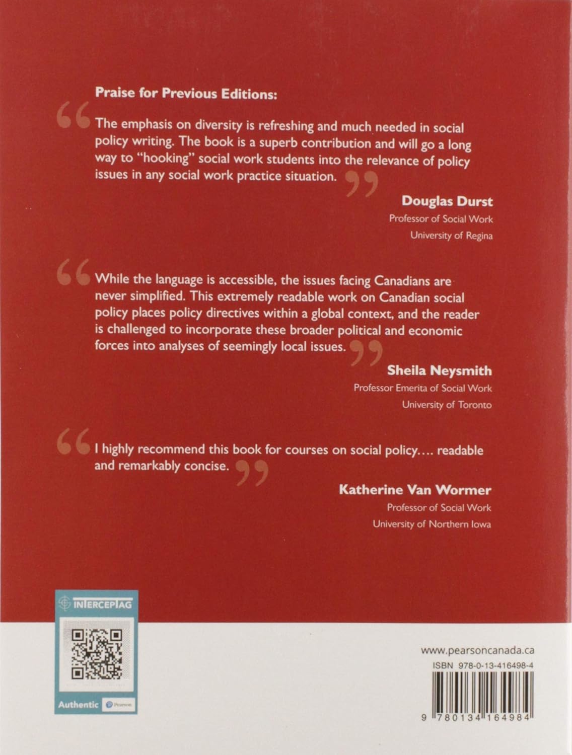 Canadian Social Policy: A New Introduction, 5th Edition