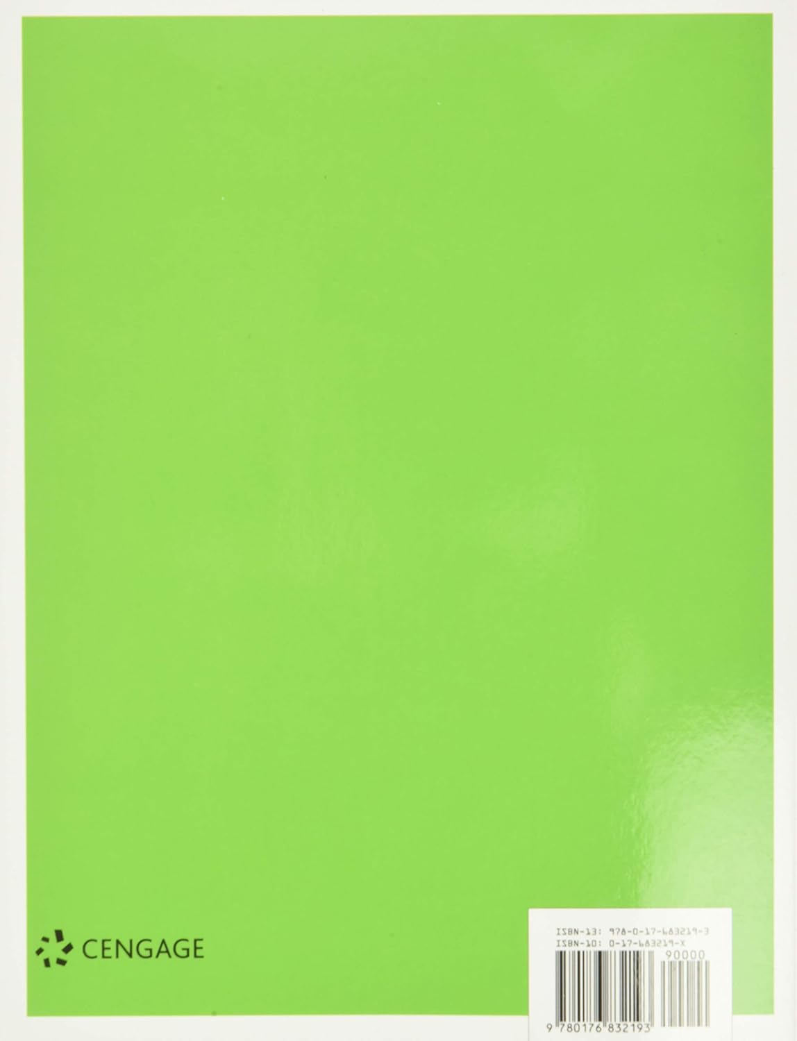 Green book cover with Cengage logo