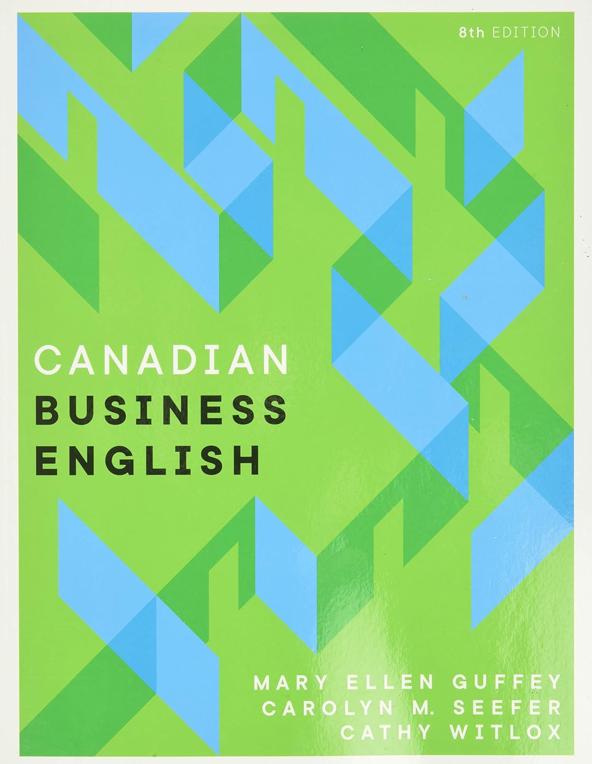 Book cover of 'Canadian Business English' with geometric design and author names.