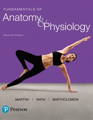 Book cover of 'Fundamentals of Anatomy & Physiology' with a person in a yoga pose on a purple background.