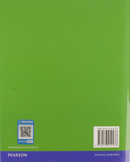 Green book cover with Pearson branding and a QR code on a blue bar.
