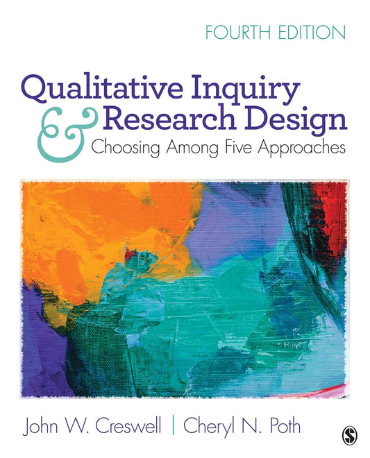 Book cover of 'Qualitative Inquiry & Research Design' with colorful abstract design