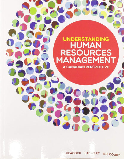 Cover of the book 'Understanding Human Resources Management: A Canadian Perspective' featuring a graphic design with circles and dots in various colors on a white background.